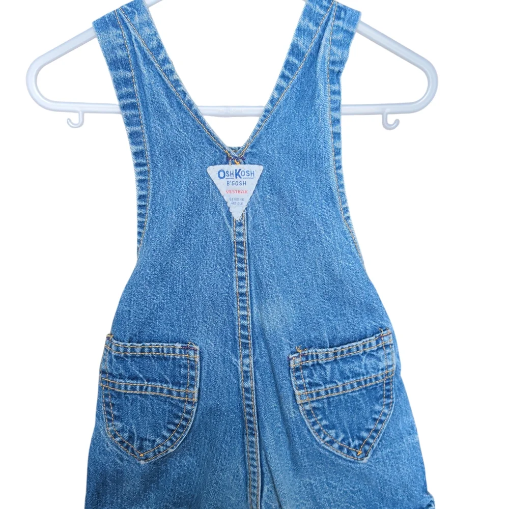 OshKosh B'gosh Vintage 90's Denim Shorts Overalls Baby/Toddler Unisex Size 18m